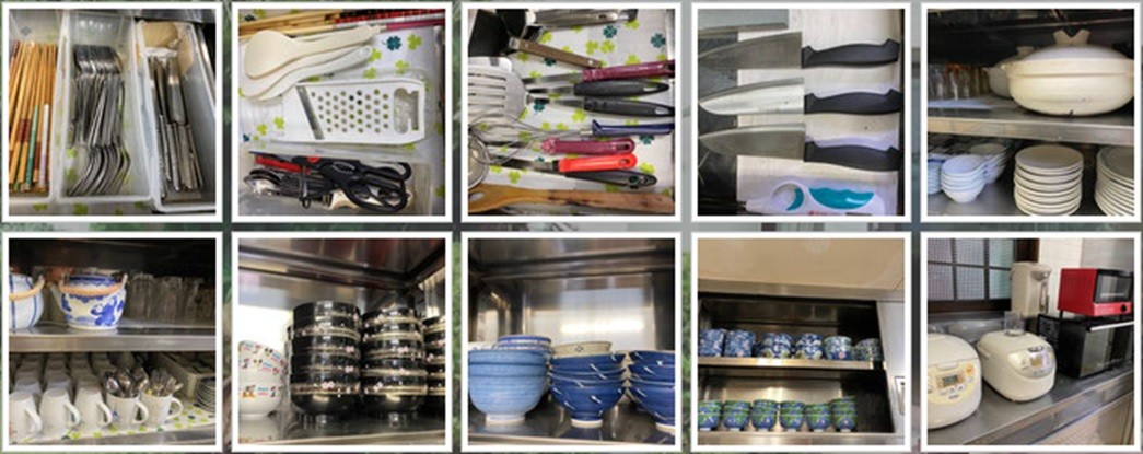 ドリームプラザ伊豆｜静岡県・伊東・宇佐美・川奈｜食器と調理器具を用意しました