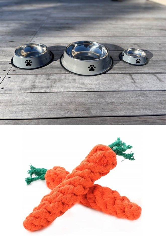 ハイランドガーデン伊豆｜静岡県・伊豆高原｜ワンちゃんも快適にお過ごしいただけるようグッズを用意しました。キャロットは限定