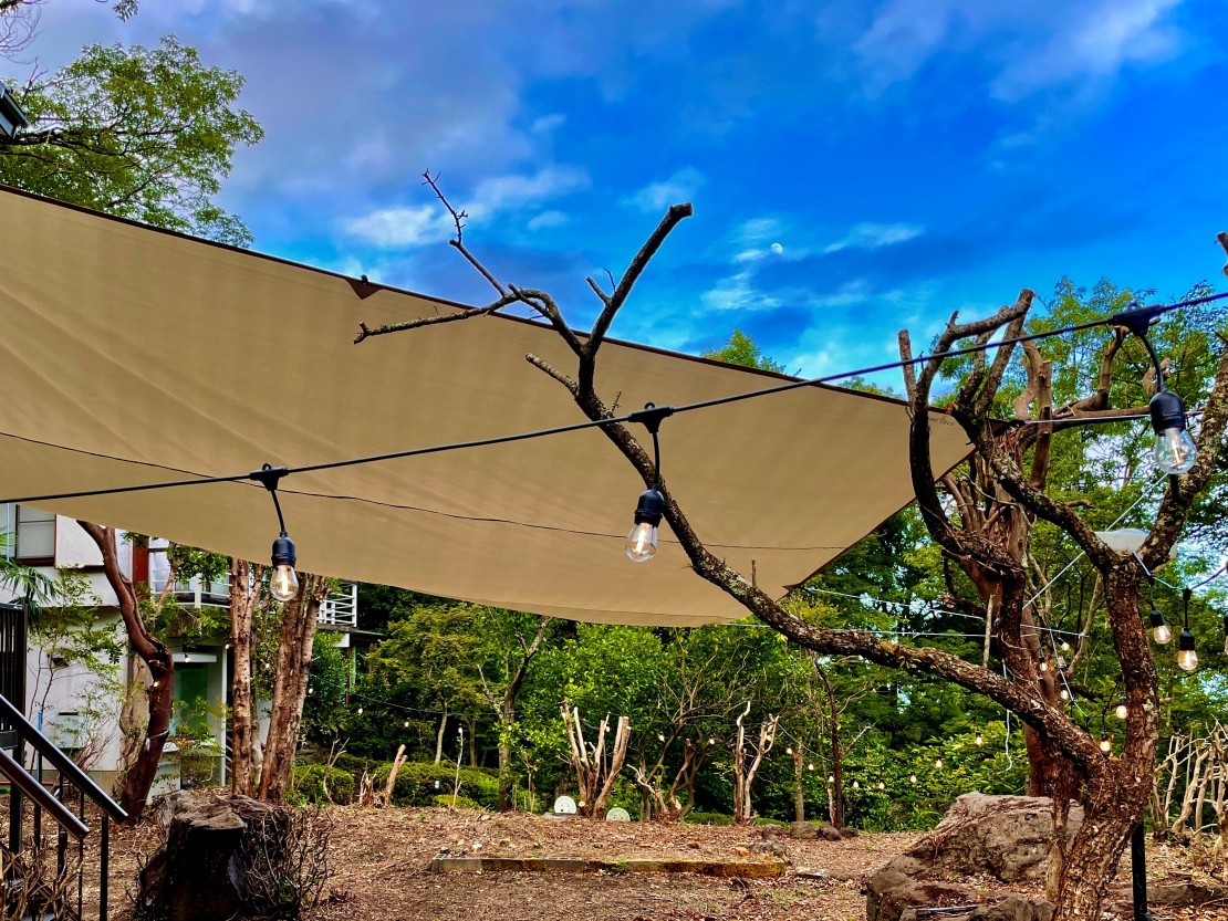 パルフォーレ伊豆｜静岡県・伊豆高原｜タープ、ダッジオーブン、アウトドアチェア等用意しました