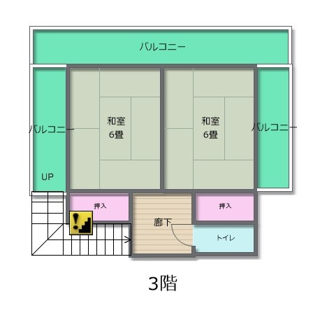 絶景コテージ　マリンテラス熱海｜静岡県・熱海｜3階間取図