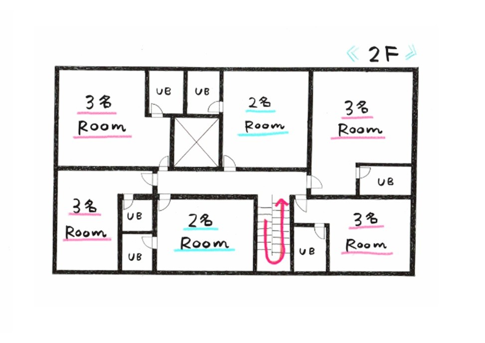 貸別荘ONE｜静岡県・伊豆高原｜２階間取図