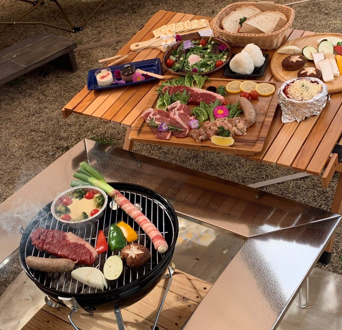 くじゅう花公園　キャンピングリゾート　花と星｜大分県・九重・久住・竹田・長湯｜炭グリルプランBBQ