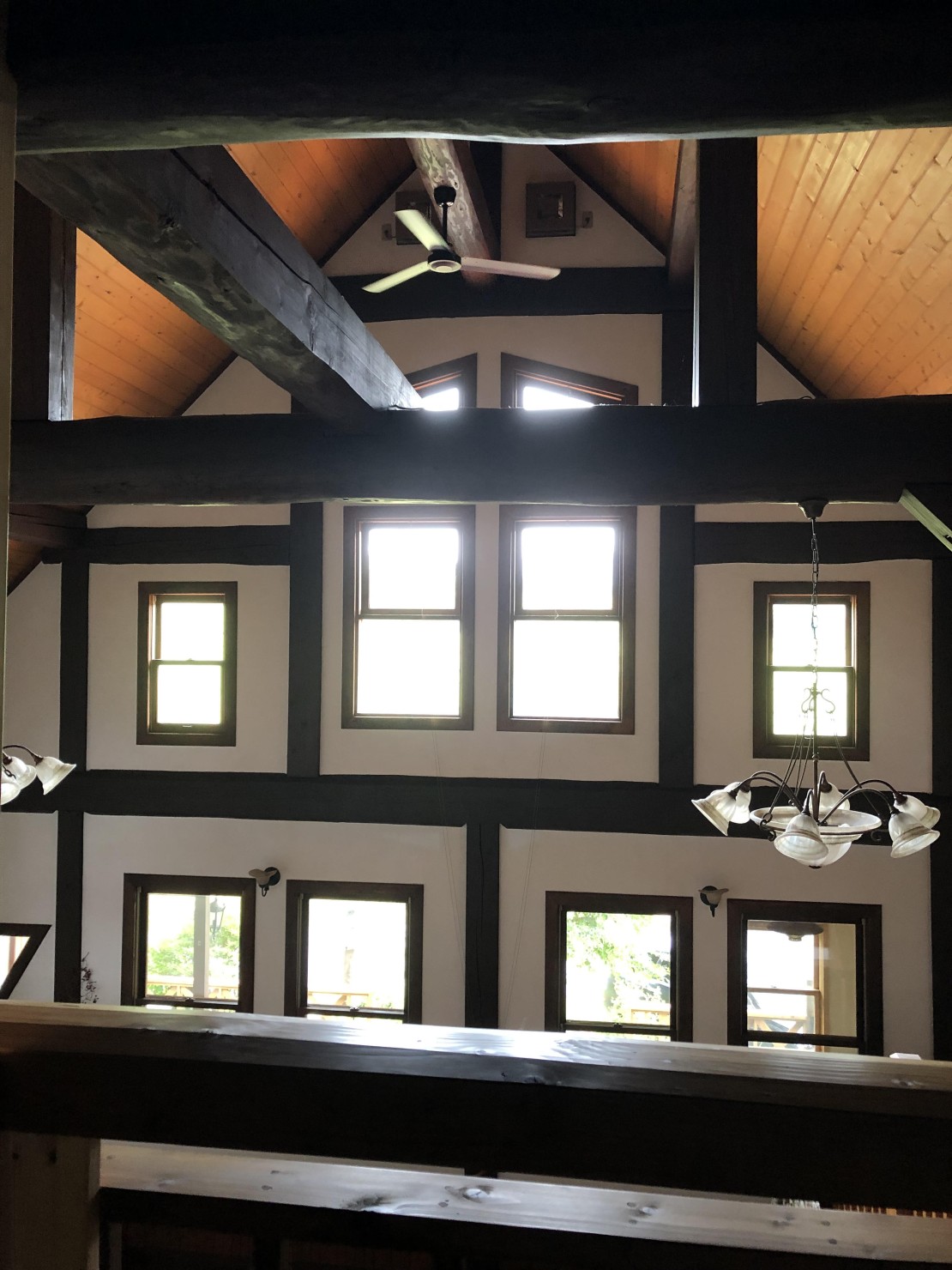 高原の貸別荘　くるみテラス｜群馬県・北軽井沢・嬬恋・万座｜2階廊下からの眺め