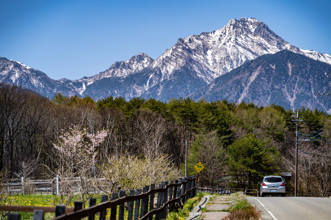 TETBURY COTTAGE｜山梨県・八ヶ岳・清里・小淵沢・大泉｜牧場通りからの八ヶ岳の眺め