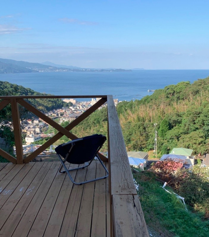 静岡県 熱海のコテージ｜熱海なぎさテラスの写真：2階のバルコニー