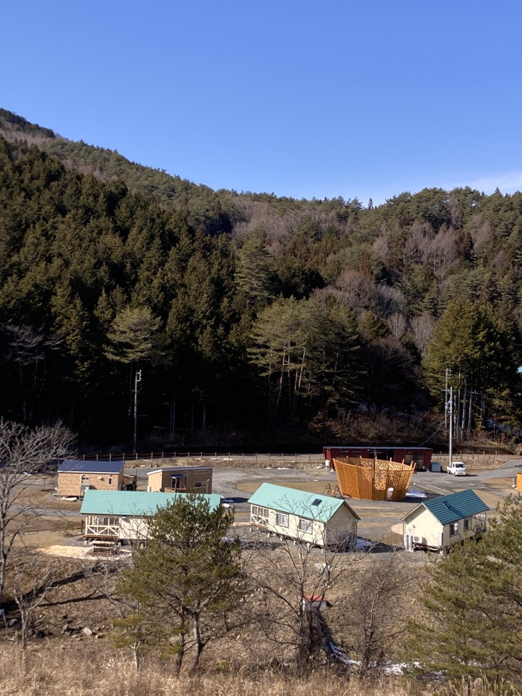 長野県 伊那・駒ヶ根・飯田・昼神のコテージ｜Stella Snow Campia 南信州　星空グランピング　“TINY HOUSE A・B”の写真：宿泊エリア