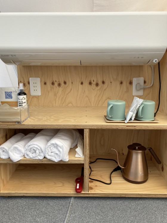 長野県 伊那・駒ヶ根・飯田・昼神のグランピング｜Stella Snow Campia 南信州　星空グランピング　“TINY HOUSE C”：エアコン