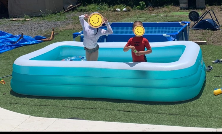 千葉県 九十九里・銚子のコテージ｜古民家　七福の写真：大型ビニールプール