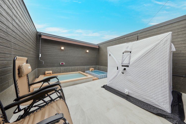 山梨県 山中湖・忍野のグランピング｜全室富士山ビュー　ビジョングランピングリゾート山中湖の写真：ととのうSPAスペース