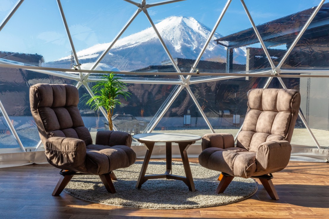 山梨県 山中湖・忍野のグランピング｜全室富士山ビュー　ビジョングランピングリゾート山中湖の写真：全室富士山ビュー