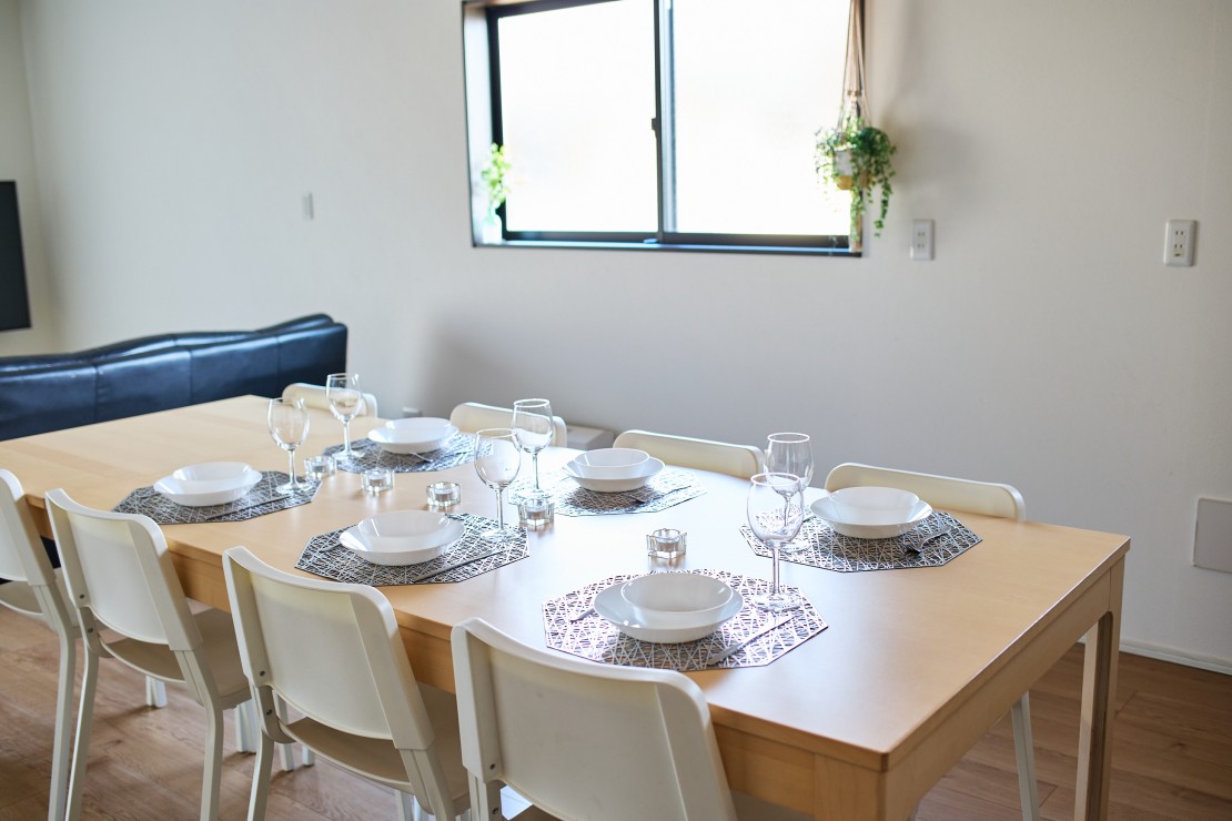 THE Air一宮　-South-　南棟｜千葉県・九十九里・銚子｜グラス、お皿、マグカップ、ワイングラスなど
ご自由にお使いください