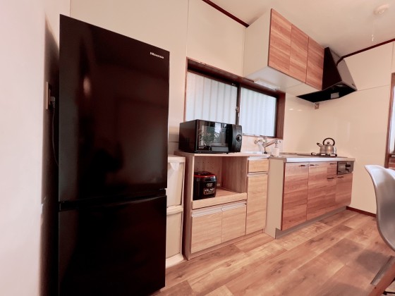 千葉県 九十九里・銚子の貸別荘・コテージ｜シーサイドハウス癒の写真：キッチンで料理ができるコテージ