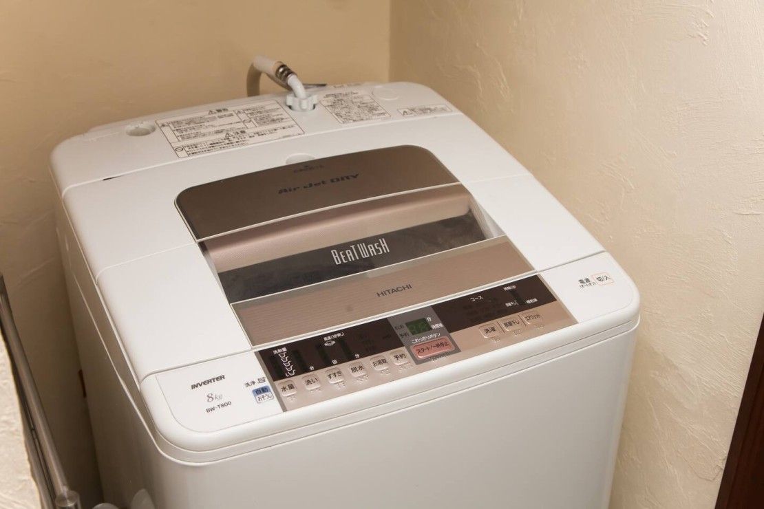 風の庵｜千葉県・勝浦・鴨川｜連泊でも嬉しい洗濯機も設備に。