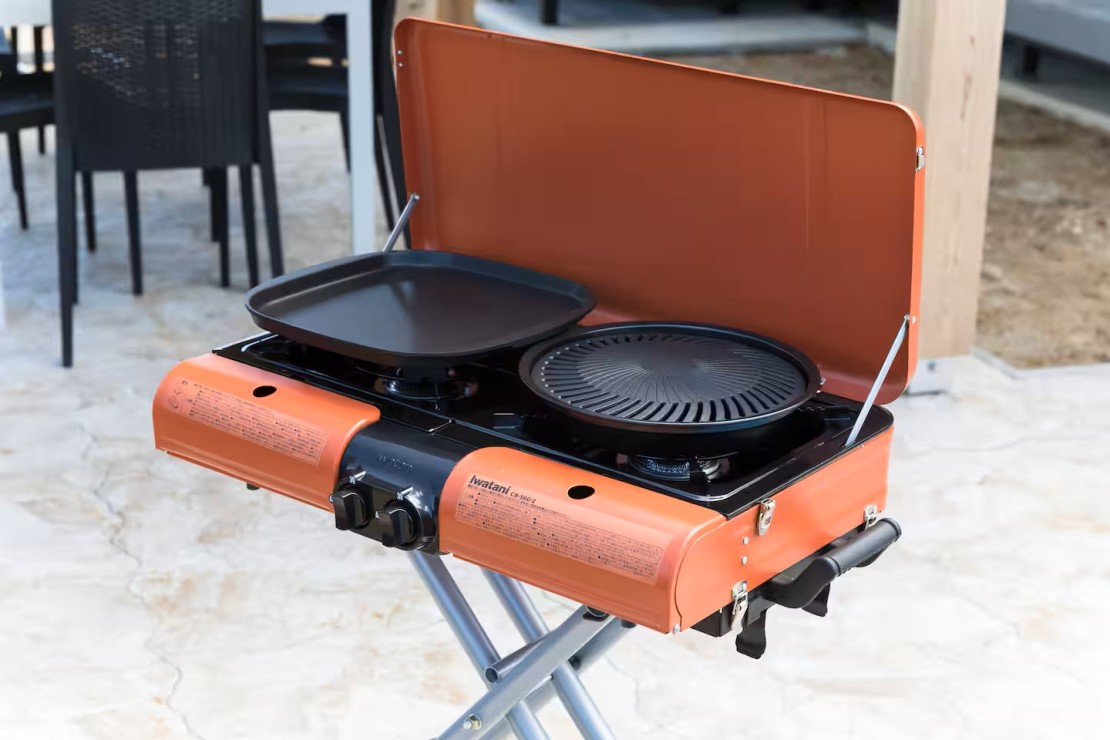 風の庵｜千葉県・勝浦・鴨川｜BBQはガスを使用。着火や片付けも簡単です。