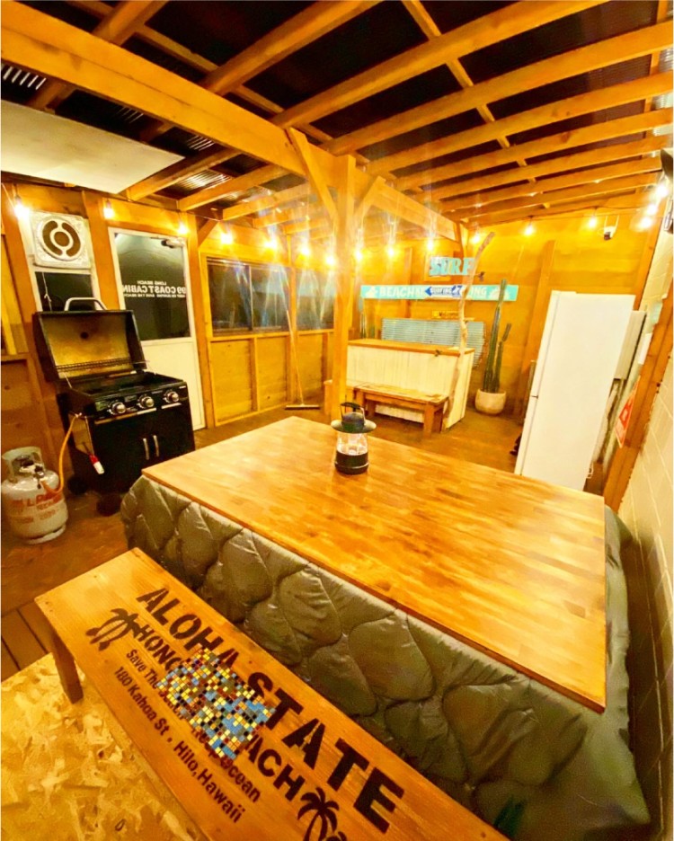 千葉県 勝浦・鴨川のコテージ｜ウミカグのお宿の写真：こだわりのBBQルーム！