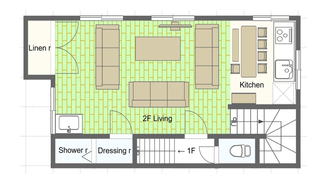 TK Court Ojima さくら家🌸｜東京都・葛飾・江戸川・江東｜2階図面