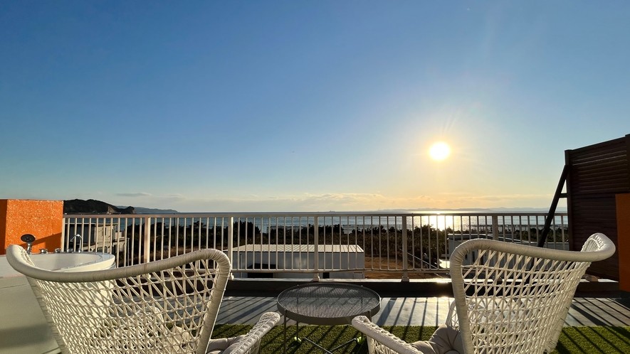 千葉県 木更津・君津・富津のコテージ｜ﾎﾃﾙ&ｸﾞﾗﾝﾋﾟﾝｸﾞ ACT FUTTSUの写真：全部屋オーシャンビュー！
※ドーム以外