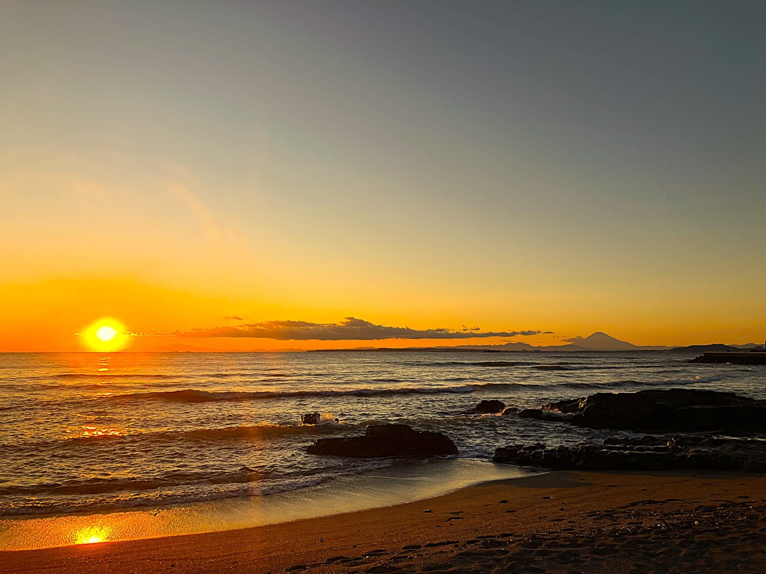 金谷バナナハウス｜千葉県・木更津・君津・富津｜金谷の海は夕日が美しいです。徒歩10分くらいで見に行くことが出来ます。