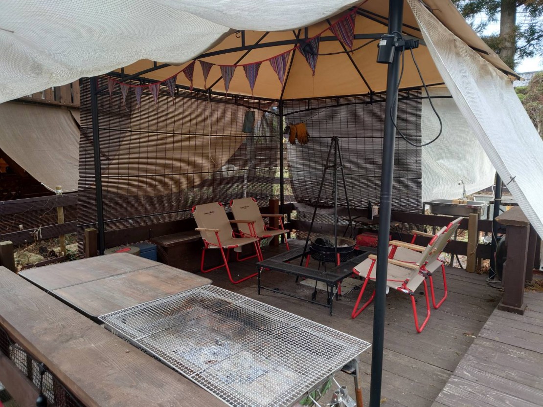 南阿蘇STAYHAPPY｜熊本県・阿蘇｜屋根付きBBQスペース