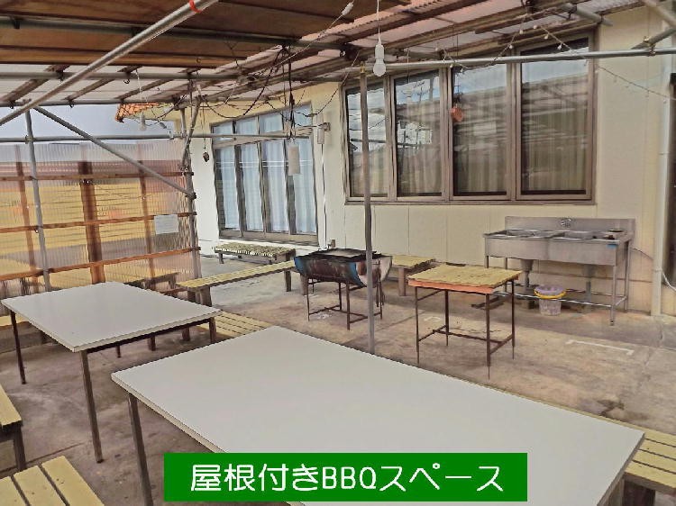 静岡県 浜松・浜名湖のコテージ｜貸別荘 リザーブの写真：雨天OK!　屋根付きBBQスペース