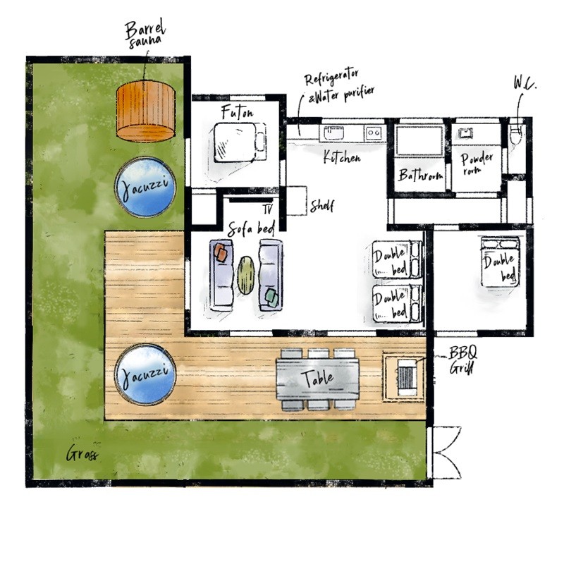 オーシャンリゾート館山 Kハウス｜千葉県・館山・南房総｜間取り図