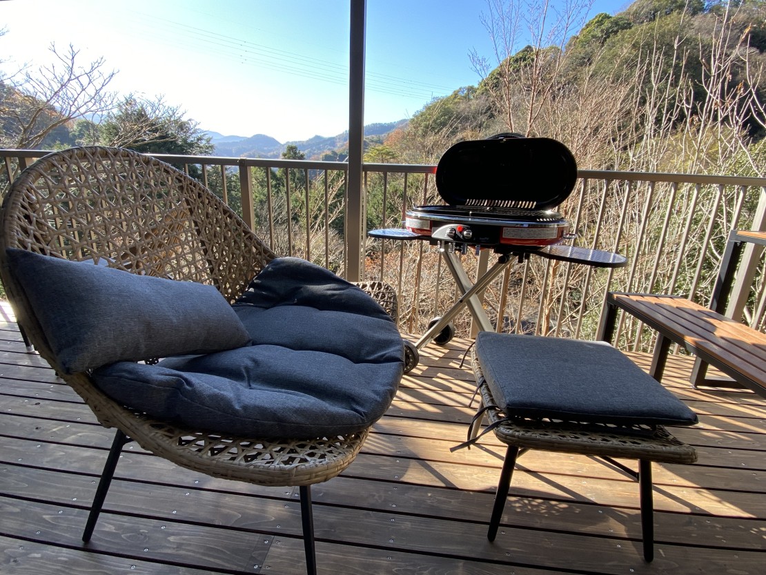 ラ・ムー｜静岡県・伊東・宇佐美・川奈｜テラスとガスBBQコンロ　terrace & BBQ gas stove