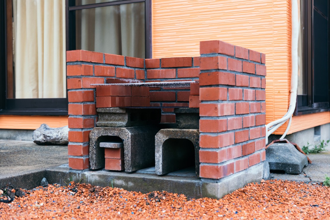 ocean view mint｜千葉県・館山・南房総｜お庭にはBBQ炉を設置してあります。