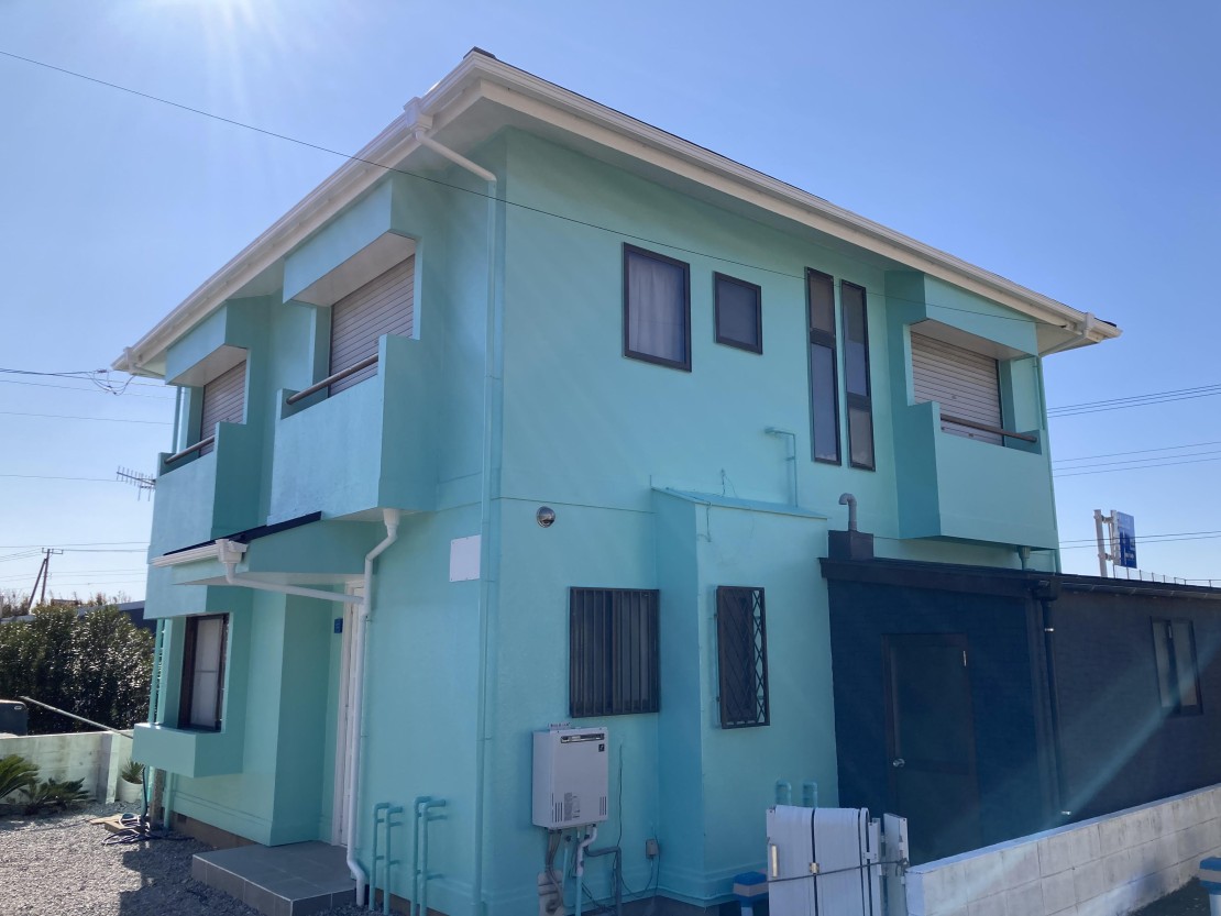 千葉県 館山・南房総のコテージ｜ocean blue mintの写真：ハワイアンブルーの外観♪