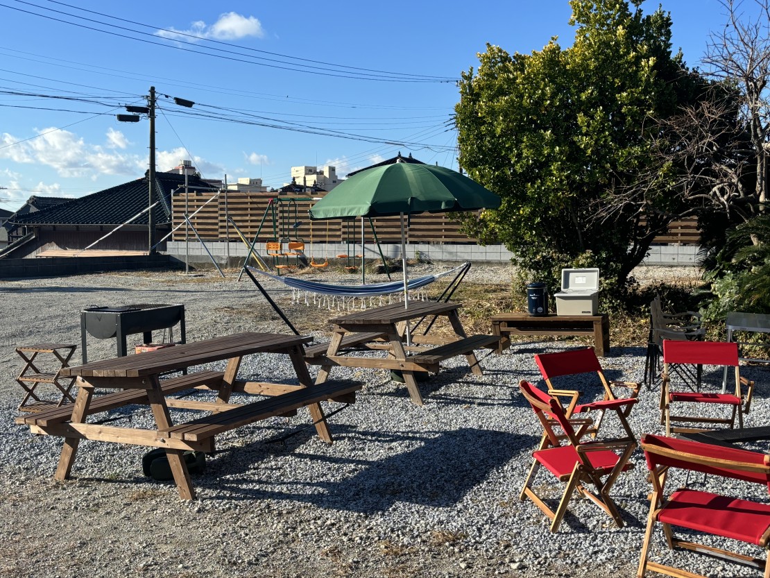 楽匠館｜千葉県・館山・南房総｜お庭でBBQできます。BBQコンロ、炭などのBBQセット承ります。