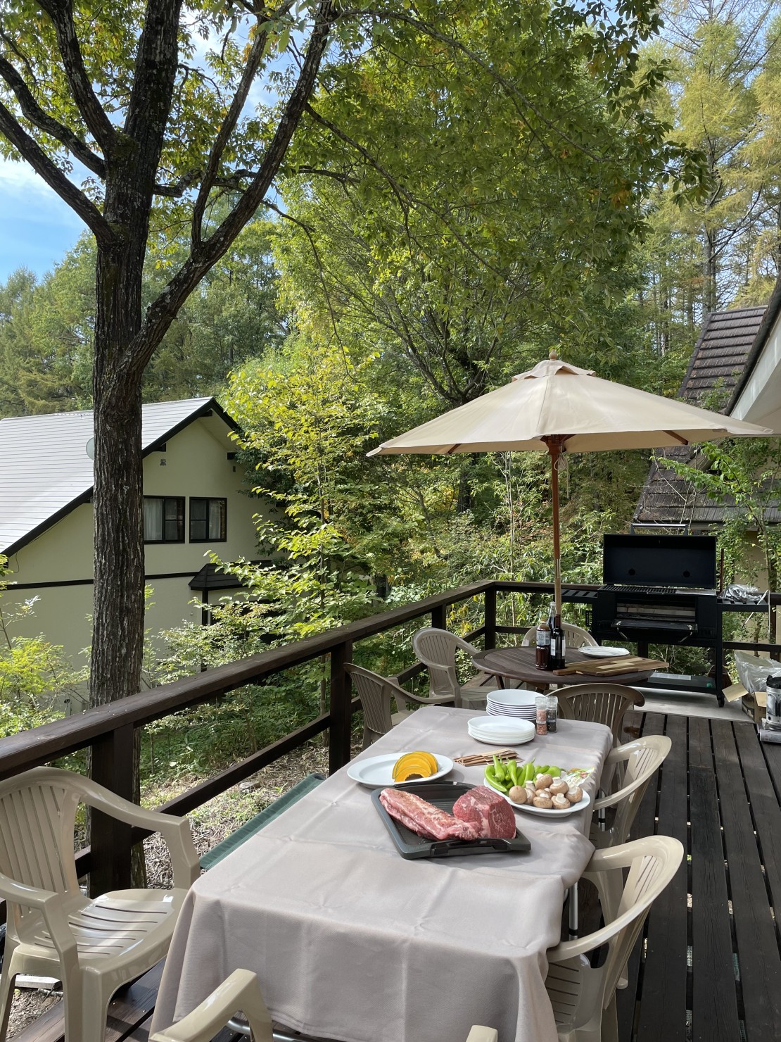 山梨県 八ヶ岳・清里・小淵沢・大泉のコテージ｜TYY八ヶ岳Baseの写真：森のなかでゆったりと