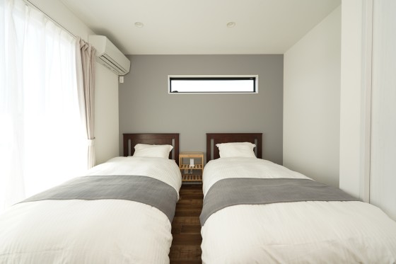 千葉県 九十九里・銚子の貸別荘・コテージ｜サンライズビラの写真：エアコン完備のコテージ