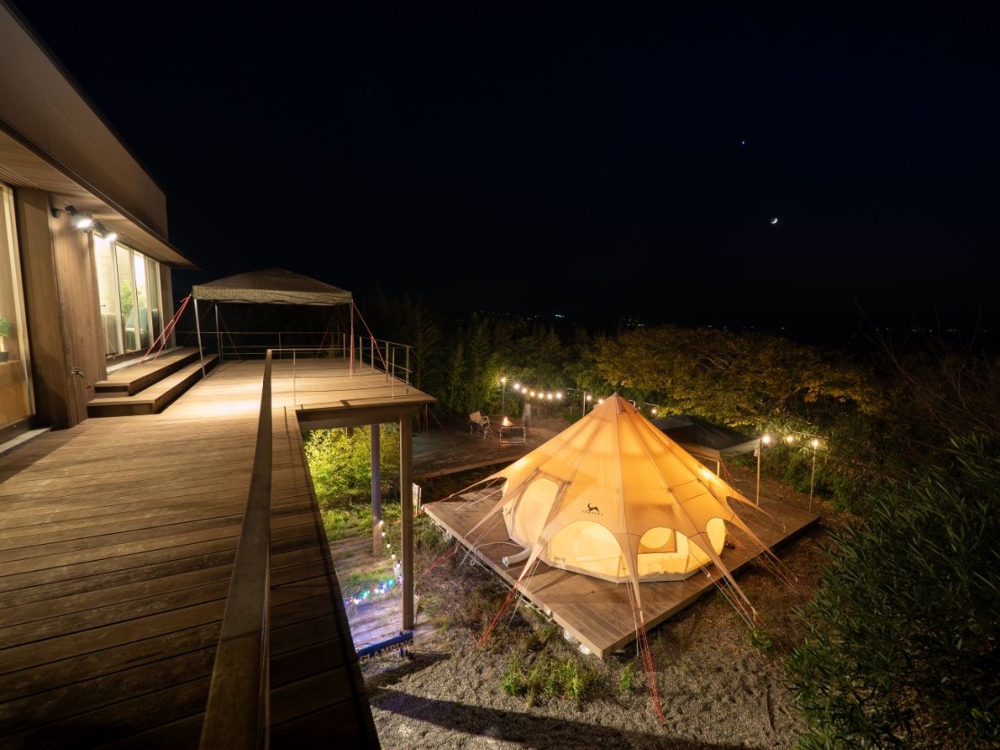 Rivage Blue｜千葉県・木更津・君津・富津｜グランピング　別棟２Fからの眺望