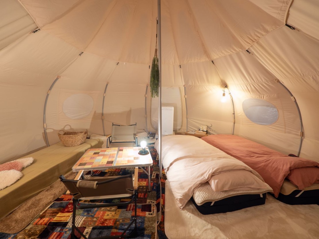 Rivage Blue｜千葉県・木更津・君津・富津｜グランピング　テント内観