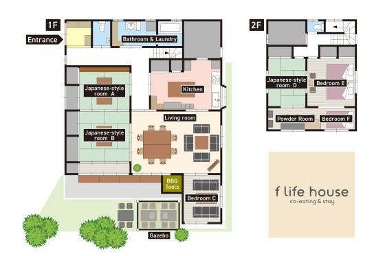 福島県 郡山の貸別荘・コテージ｜f life house：一棟貸し