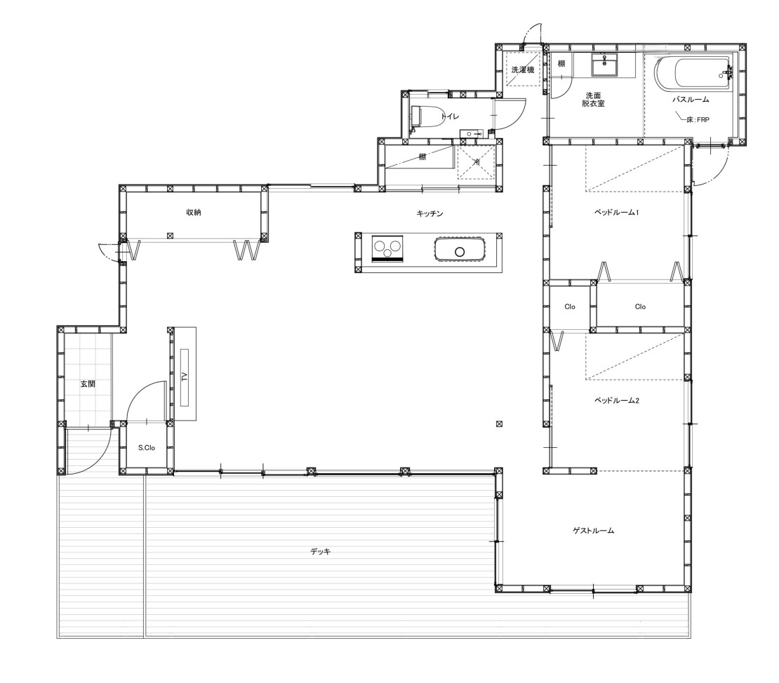 バケーションホーム＆アトリエール VILLA PINECOVE｜千葉県・館山・南房総の間取り写真｜【定員】
最大定員3名となっております。
※ベッドが必要ない乳児はカウントに入りません。
2ベッドルームのヴィラにキングサイズ（シングルx2連結）とバンクベッド（シングルｘ２）の設備ですので、3名を上限としています。
ゆったりと使うにはちょうどいいサイズかと思います。
※定員は厳守です。予約人数を超えた場合は、追加料金（税別15,000円）が別途カード請求されます。

【チェックイン・チェックアウト】
チェックイン：11:00
チェックアウト15:00
時間を気にせず自分の別荘のようにゆったりと過ごすことができます

【間取り】床面積約85㎡
リビングルーム
ダイニングルーム
キッチン
メインベッドルーム
セカンドベッドルーム
書斎（ワーケーションルーム）
洗面所・バス
トイレ
ランドリー
テラス