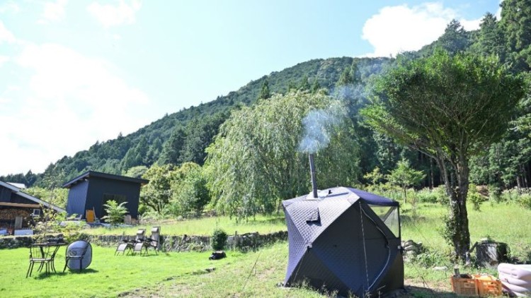 愛知県 三河のコテージ｜Community＆Stay 古民家 SOの写真：プライベートガーデンで自然を堪能