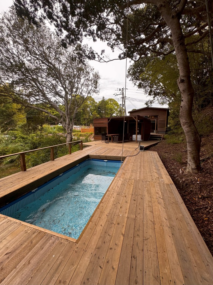 和歌山県 有田・御坊・日高のコテージ｜ボートハウスの写真：プライベートジャグジー＆プール