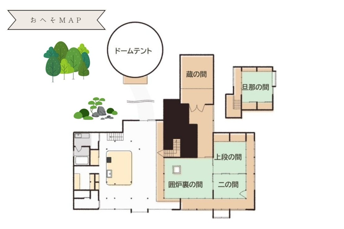 いにしえの宿おへそ｜山形県・米沢・置賜の間取り写真｜