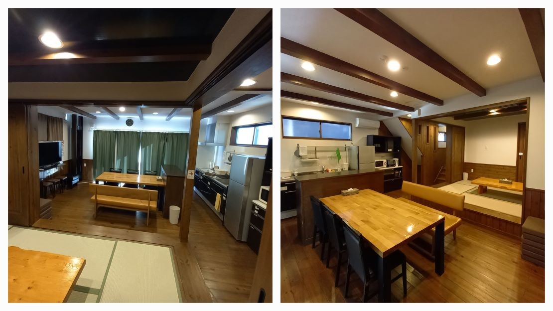 貸別荘　オレンジ・キャビン｜山梨県・河口湖・西湖・富士吉田・精進湖・本栖湖｜【ヴィリジアン】 LDK　
小上がりの和室は寝室としても使えます。