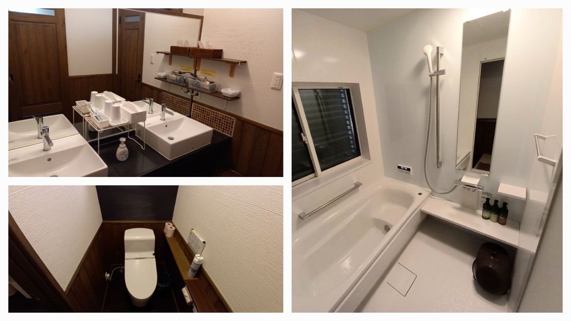 貸別荘　オレンジ・キャビン｜山梨県・河口湖・西湖・富士吉田・精進湖・本栖湖｜風呂、トイレ、洗面　スタンダード以外はトイレと洗面が2ヵ所