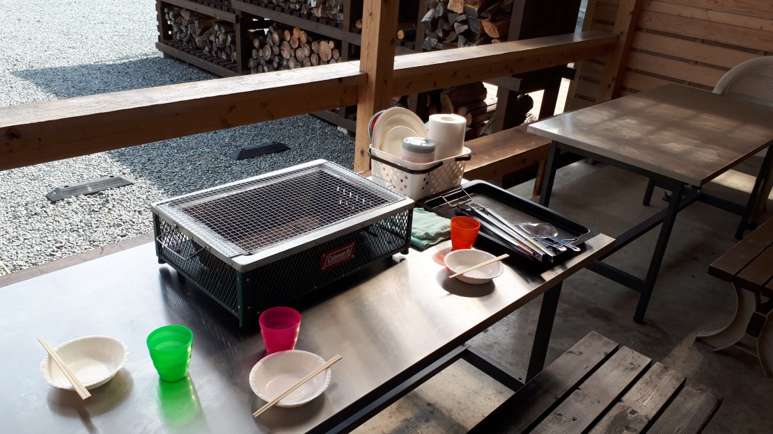 貸別荘　オレンジ・キャビン｜山梨県・河口湖・西湖・富士吉田・精進湖・本栖湖｜各貸別荘にあるテラスで富士山を眺めながらのBBQ（別途料金）