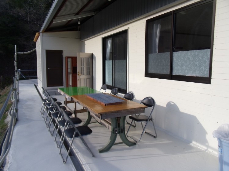 兵庫県 姫路・赤穂・播磨のコテージ｜ポパイテンキャンプ場　グリーンハウス(1棟貸切)の写真：BBQコーナー