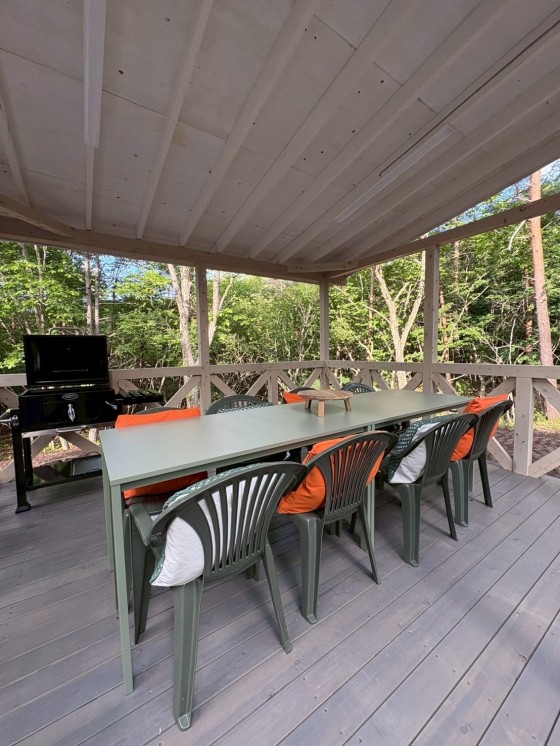 群馬県 北軽井沢・嬬恋・万座の貸別荘・コテージ｜Second House kukka (クッカ）：屋根付きBBQ