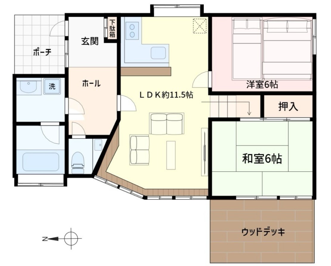 ちゃ豆ん家｜栃木県・那須・板室の間取り写真｜LDK
ベットルーム1
和室1