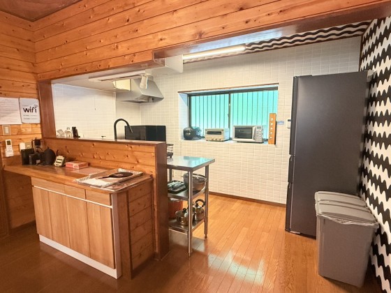 栃木県 那須・板室の貸別荘・コテージ｜ちゃ豆ん家の写真：キッチンで料理ができるコテージ