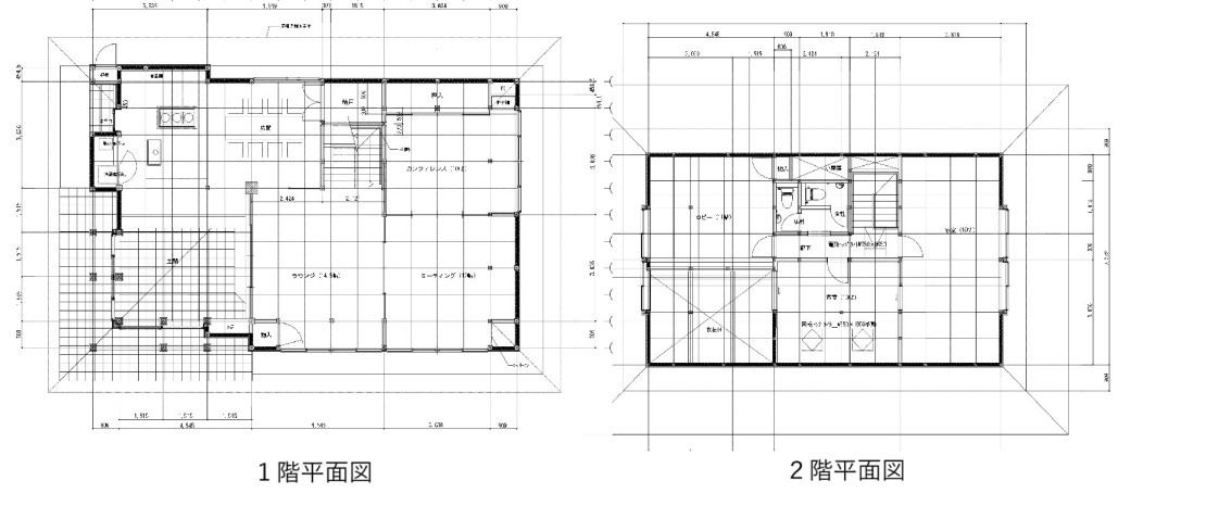 office＆cottage 丸金｜山梨県・山中湖・忍野の間取り写真｜寝室：　　和室16畳　9名用　1部屋　和室10畳　5名用　1部屋
2Fロビー兼洋室11畳　6名用　リビング兼洋室14.5畳　8名用　洋室12畳　7名用　1部屋　洋室10畳　5名用　1部屋　