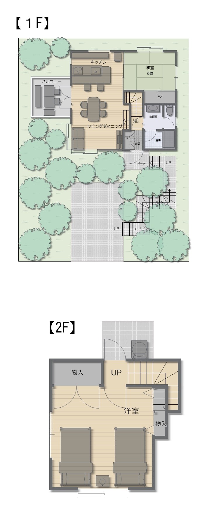 ESPERANCÈ 伊豆｜静岡県・伊豆高原の間取り写真｜２LDK＋BBQテラス　和室１部屋　洋室１部屋　ベッド２名分　布団４組　全６名分
