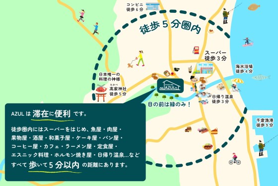 千葉県 館山・南房総の貸別荘・コテージ｜Private Villa AZUL：コンビニ