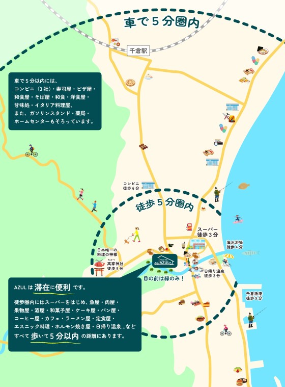 千葉県 館山・南房総の貸別荘・コテージ｜Private Villa AZUL：地域