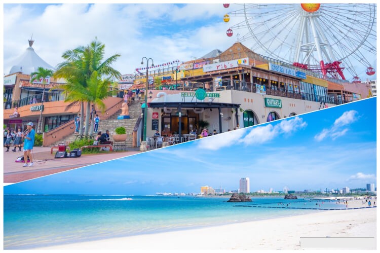 沖縄県 沖縄市（コザ）・北谷・宜野湾のコテージ｜コテージ マカナレアリゾート沖縄の写真：アラハビーチ５分、人気観光エリアまでのアクセス抜群